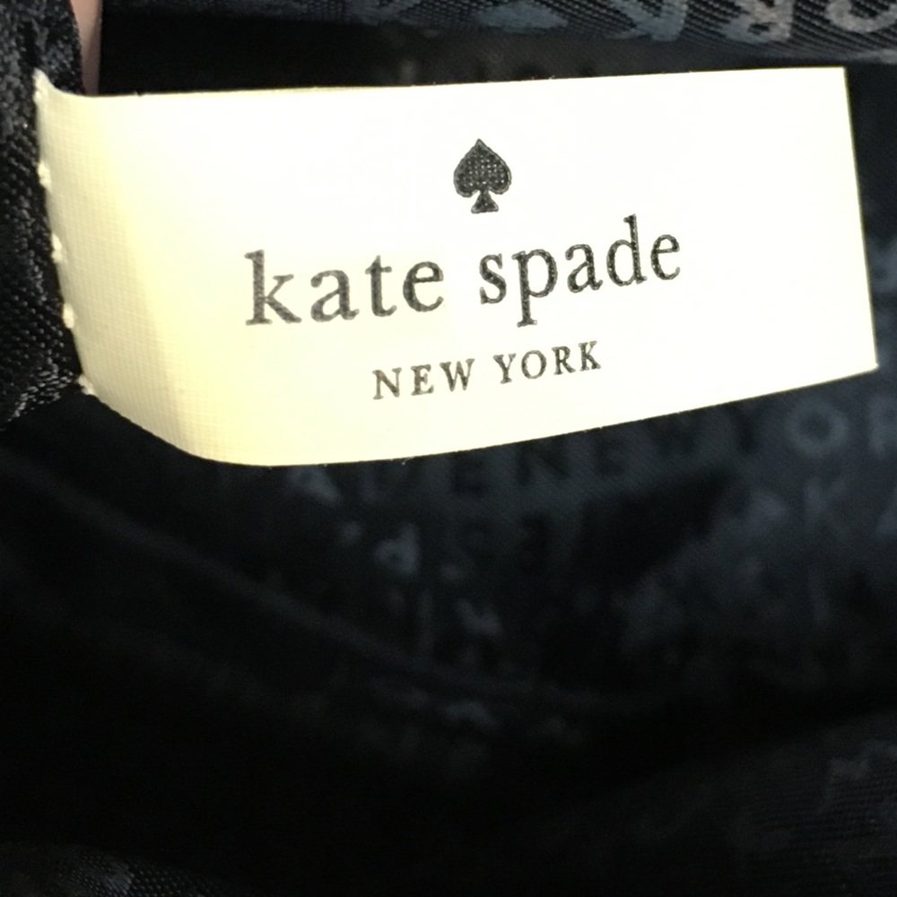Kate Spade Cow Leather Zipper Backpack Black Gold Classic Preppy - Picture 12 of 15